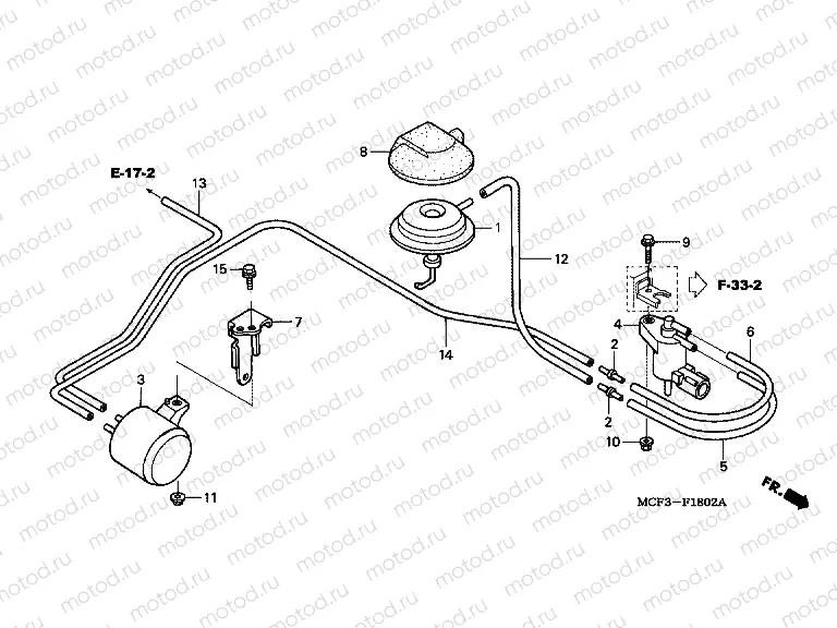 F-18-2 SOLENOID VALVE (VTR1000SP2 / 3/4/5/6)