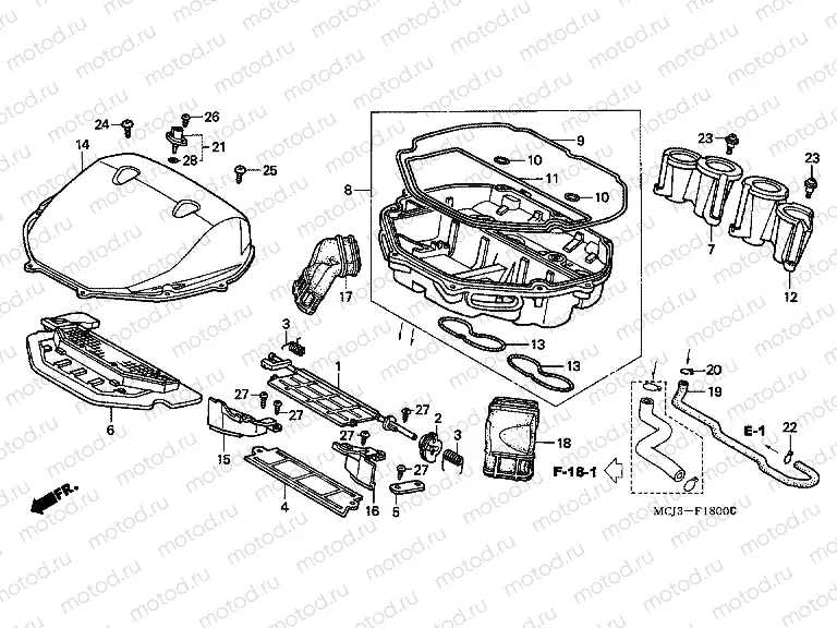 F-18 AIR FILTER (CBR900RRY, 1 / RE1)