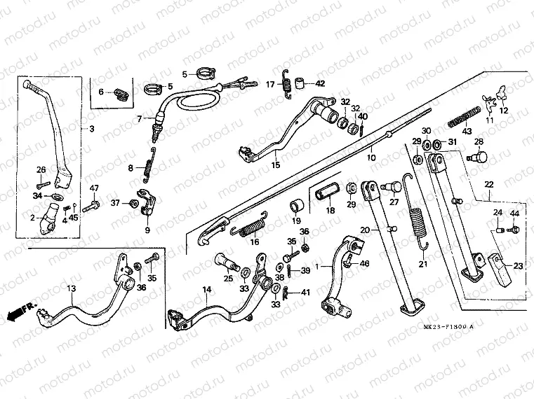 F-18 BRAKE PEDAL / PEDAL REPLACEMENT / SIDE SHELF
