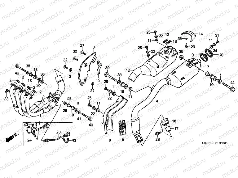F-18 EXHAUST DRUM (CBR600RR3 / 4)