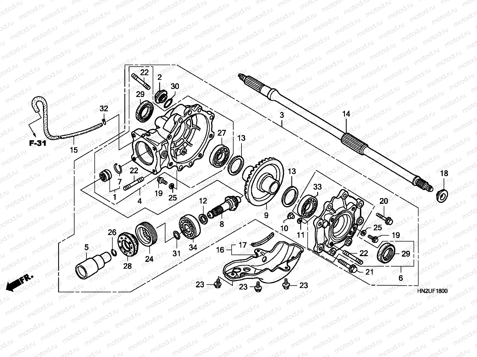 F-18 FINAL DRIVEN GEAR