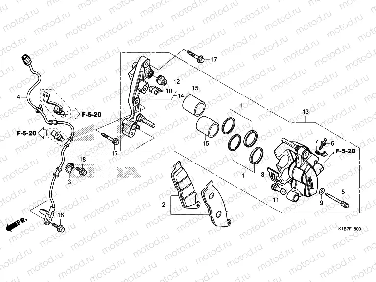 F-18 FRONT BRAKE CALIPER