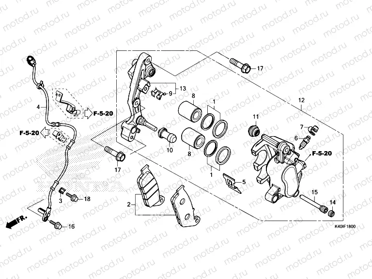 F-18 FRONT BRAKE CALIPER