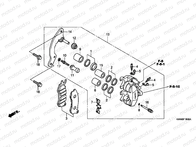 F-18 FRONT BRAKE CALIPER