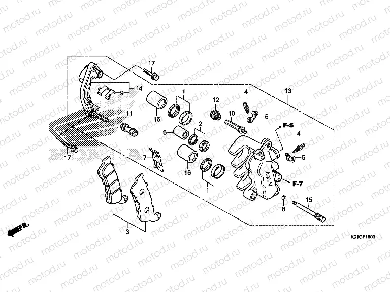F-18 FRONT BRAKE CALIPER