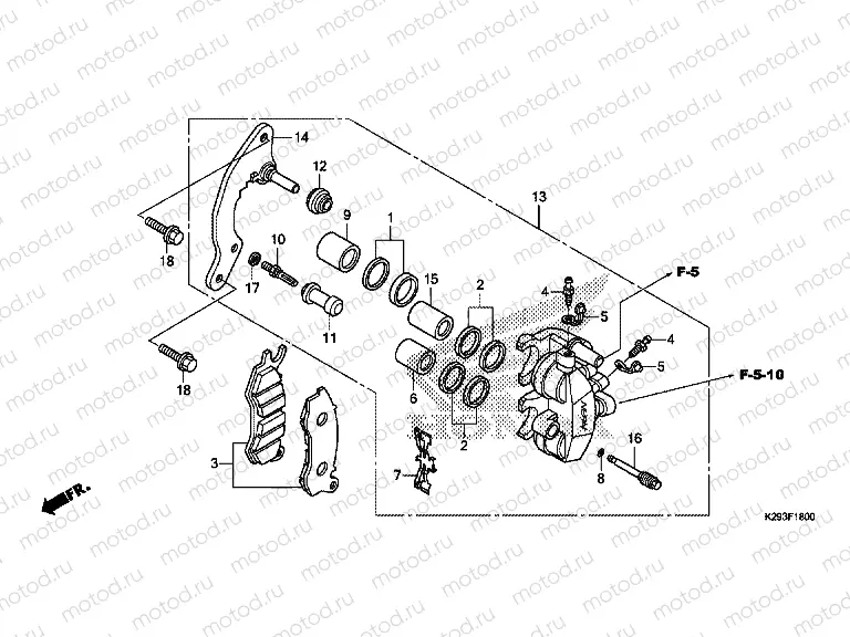 F-18 FRONT BRAKE CALIPER