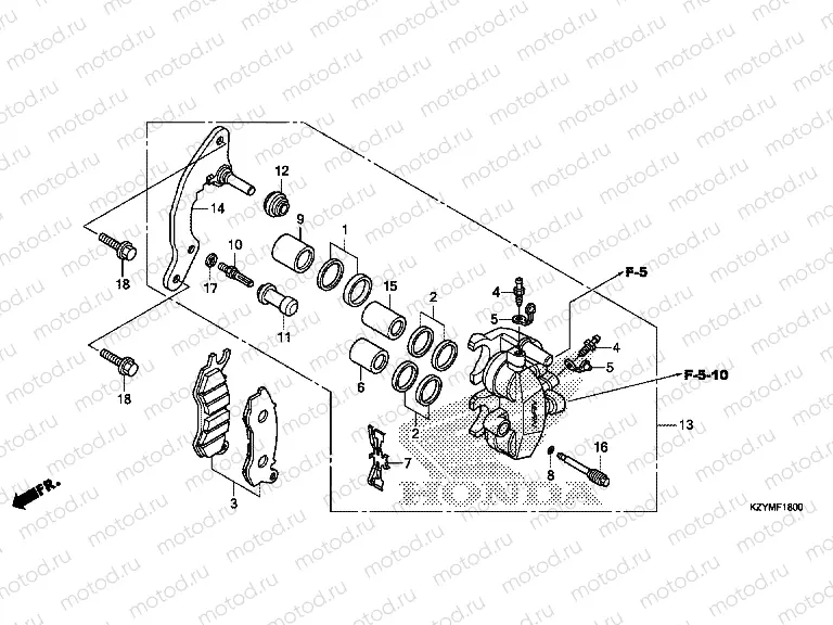F-18 FRONT BRAKE CALIPER