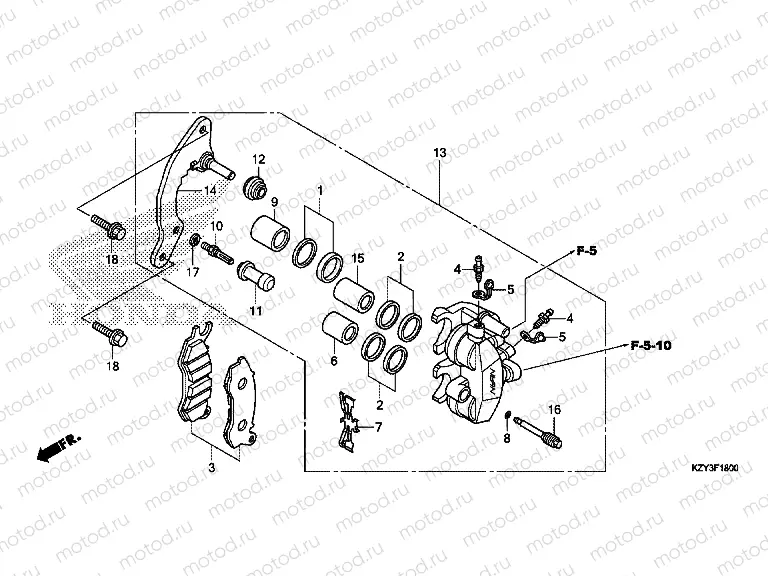 F-18 FRONT BRAKE CALIPER