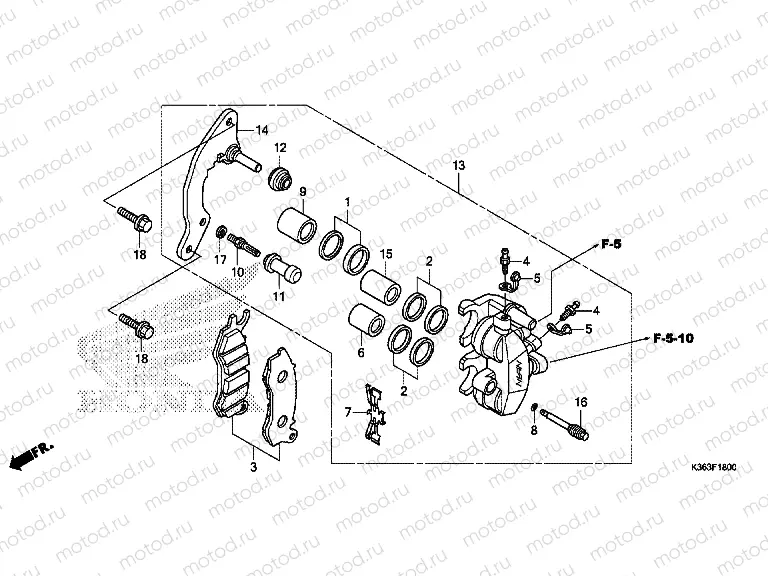 F-18 FRONT BRAKE CALIPER