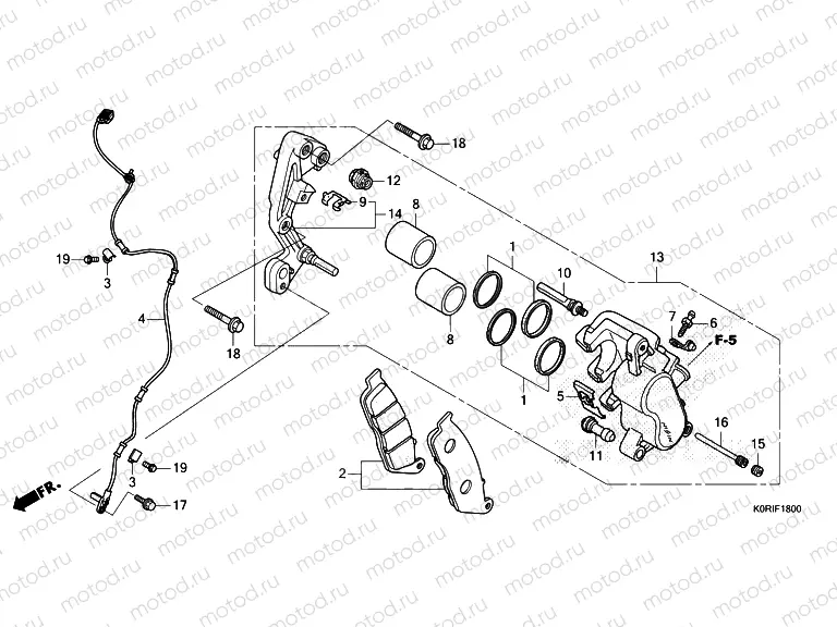 F-18 FRONT BRAKE CALIPER