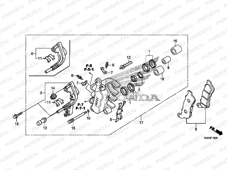 F-18 FRONT BRAKE CALIPER