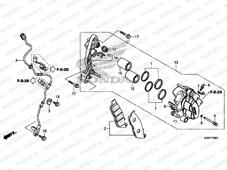F-18 FRONT BRAKE CALIPER