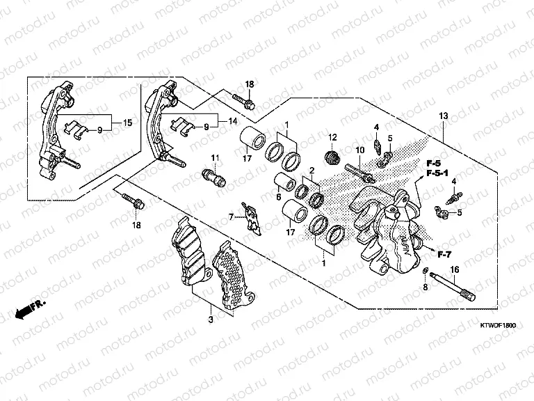 F-18 FRONT BRAKE CALIPER