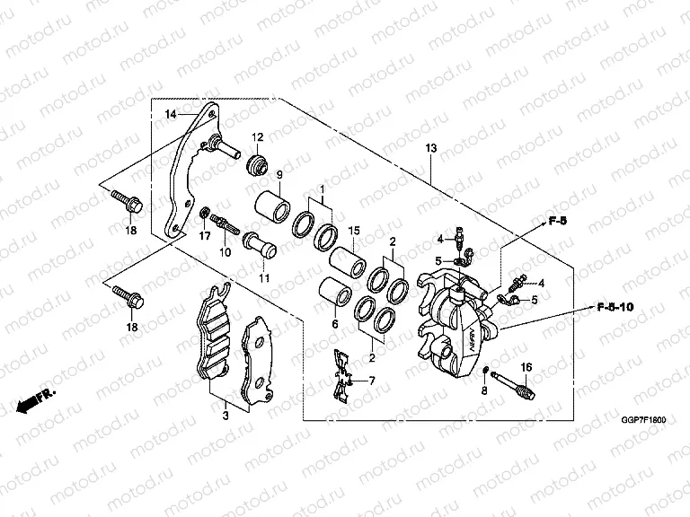F-18 FRONT BRAKE CALIPER