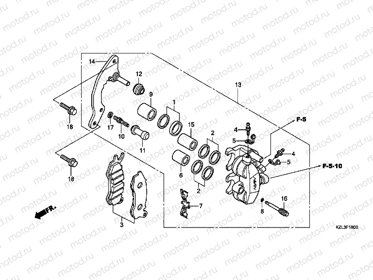 F-18 FRONT BRAKE CALIPER