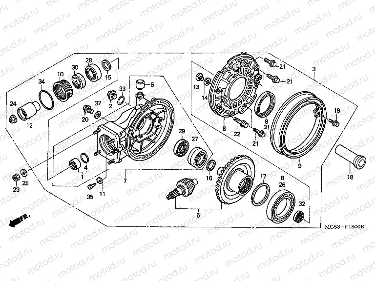 F-18 MAIN TRANSMISSION DRIVE GEAR (ST1300)