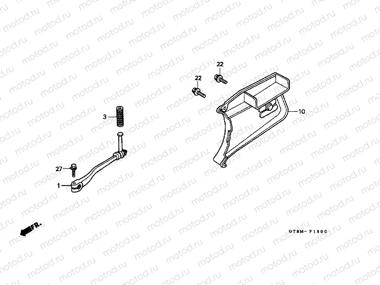 F-18 PEDAL / PUSHING ARM LEVER