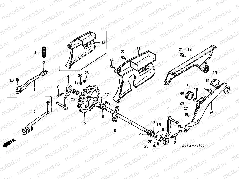 F-18 PEDAL / PUSHING ARM LEVER