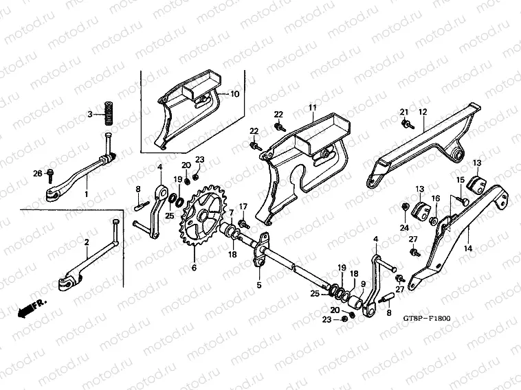F-18 PEDAL / PUSHING ARM LEVER