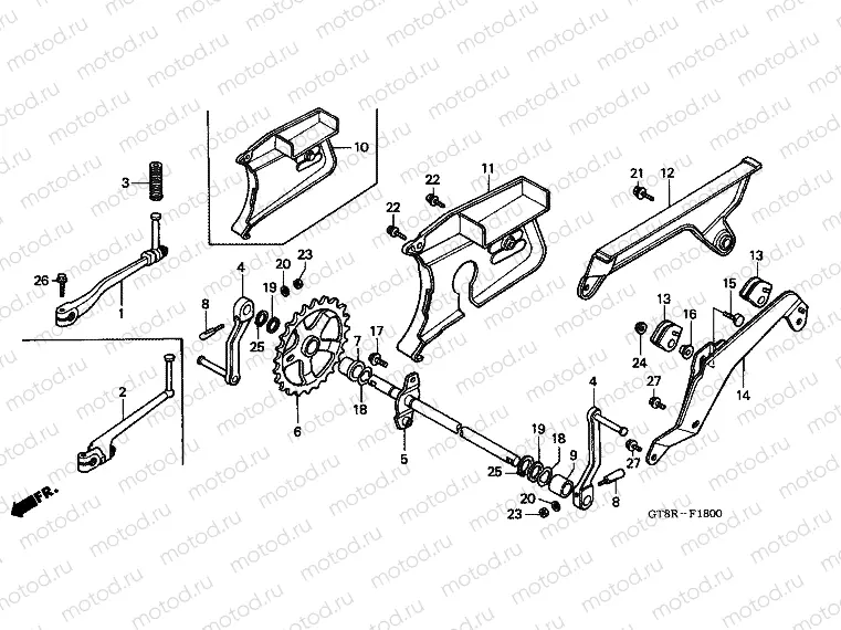 F-18 PEDAL / PUSHING ARM LEVER