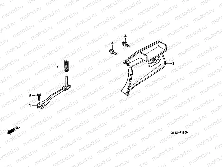 F-18 PEDAL / PUSHING ARM LEVER