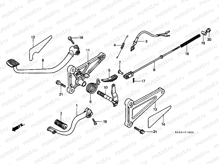 F-18 PEDAL REPLACEMENT / BRAKE PEDAL