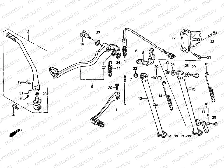 F-18 PEDAL / SUPPORT