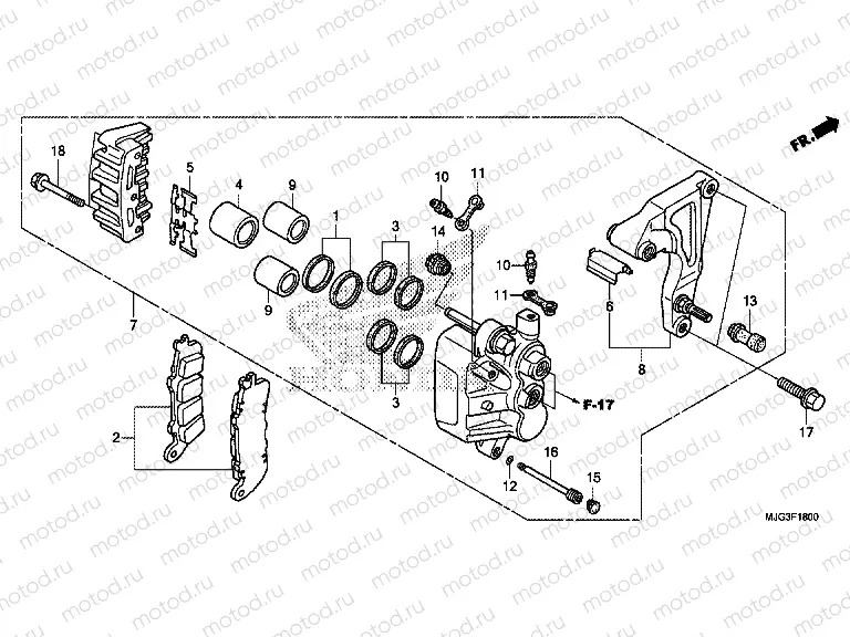F-18 REAR BRAKE CALIPER