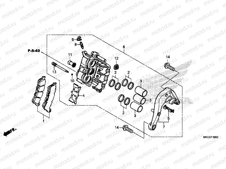 F-18 REAR BRAKE CALIPER