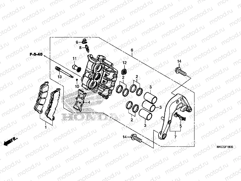 F-18 REAR BRAKE CALIPER