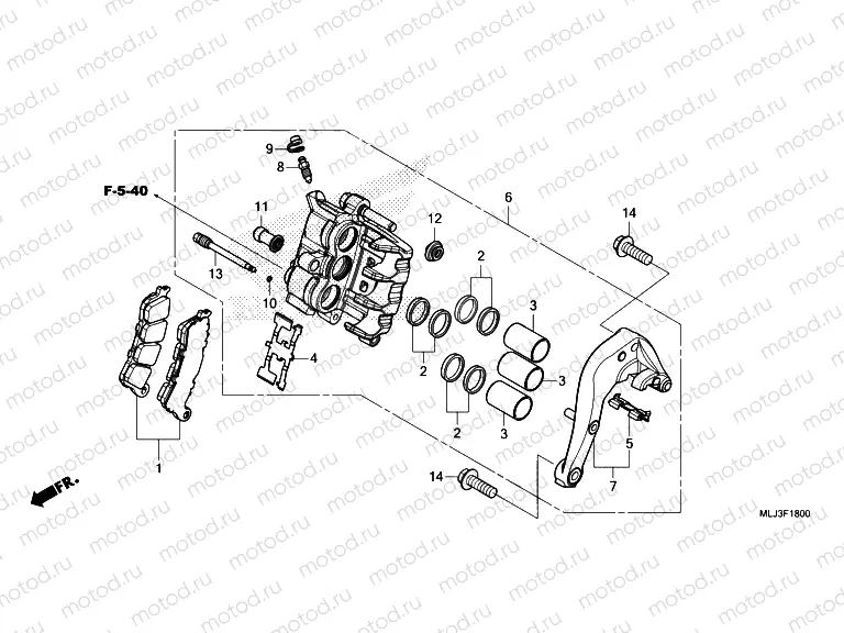 F-18 REAR BRAKE CALIPER