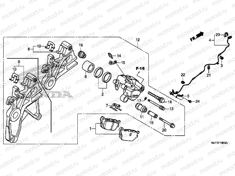 F-18 REAR BRAKE CALIPER