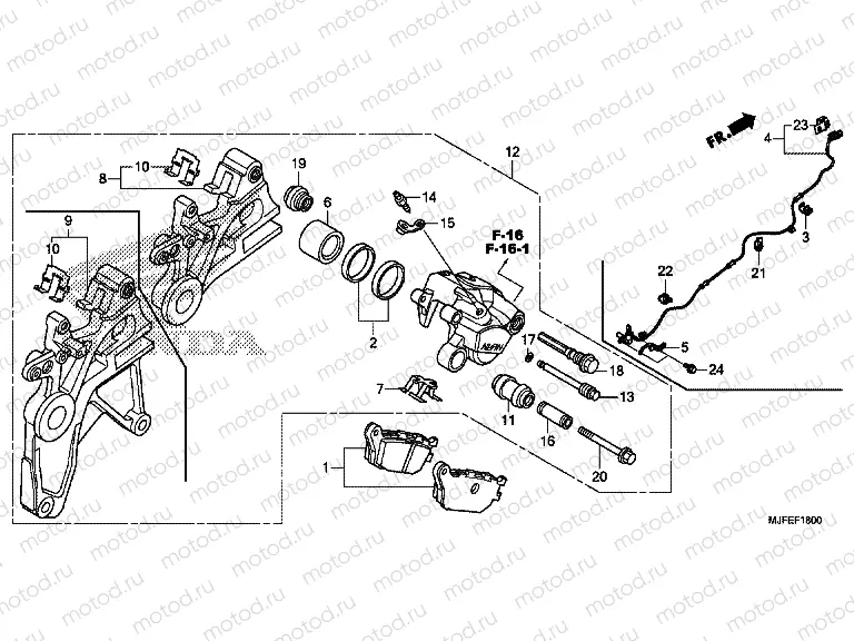 F-18 REAR BRAKE CALIPER