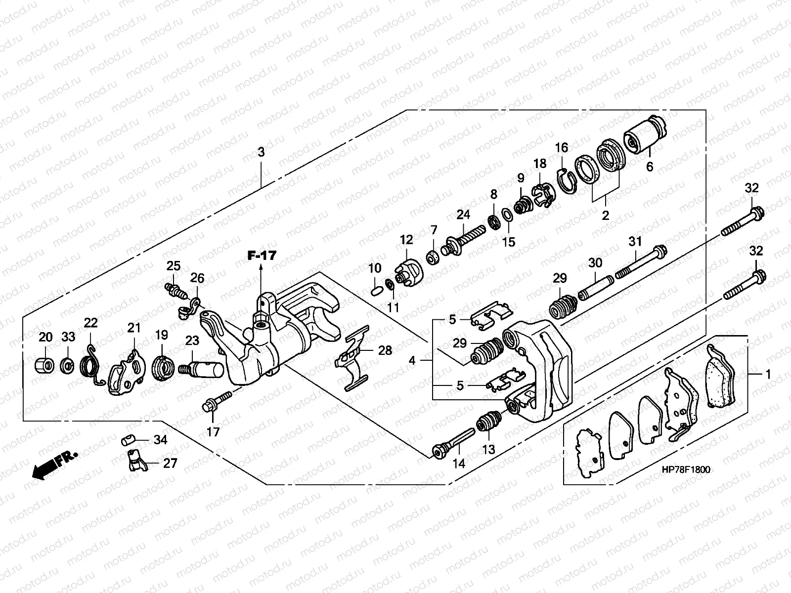 F-18 REAR BRAKE CALIPER