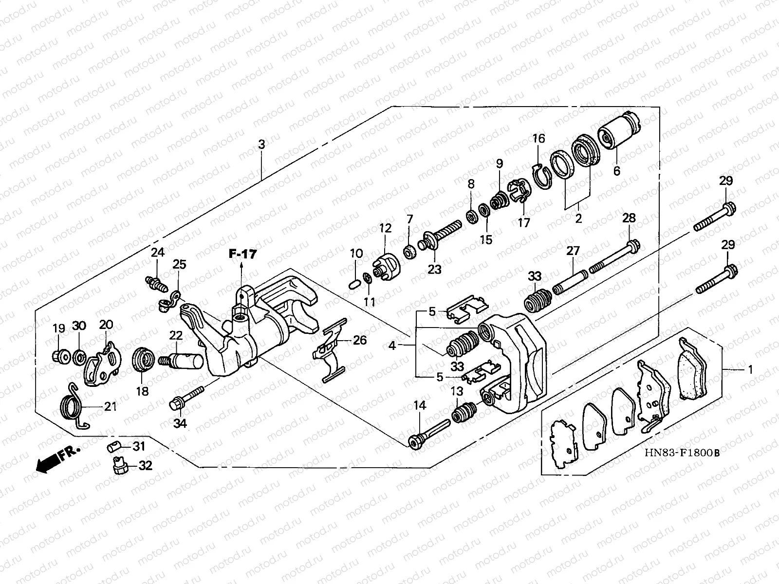 F-18 REAR BRAKE CALIPER