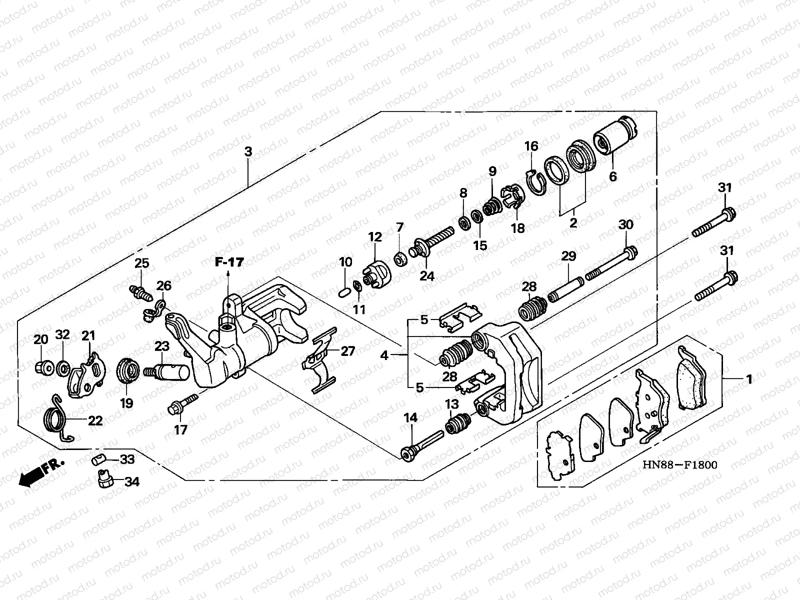 F-18 REAR BRAKE CALIPER