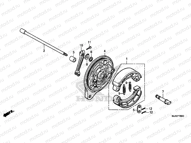 F-18 REAR BRAKE PANEL (VT750C2B / C)