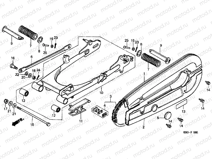F-18 REAR FORK / CHAIN ​​CABINET (1)