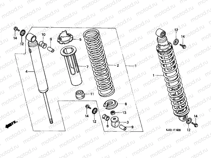 F-18 REAR SHOCK ABSORBER
