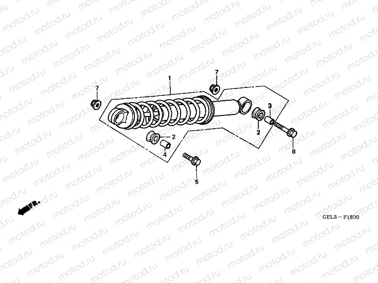 F-18 REAR SHOCK ABSORBER