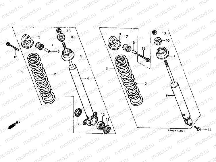 F-18 REAR SHOCK ABSORBER (CH125E)