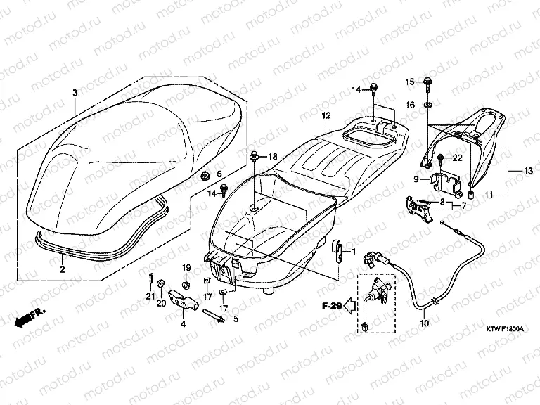 F-18 SEAT / LUGGAGE BOX