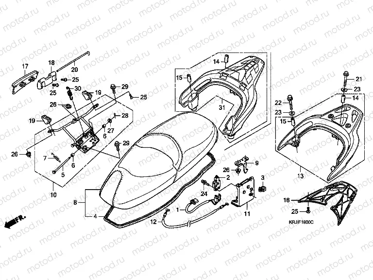 F-18 SEAT / REAR HOLDER