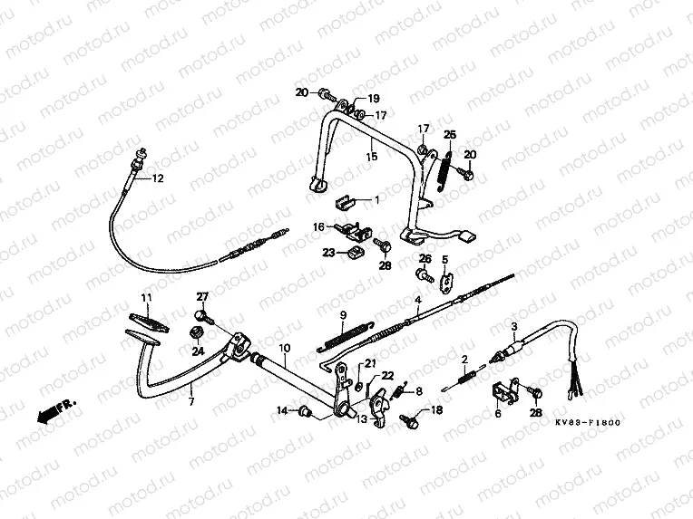 F-18 SUPPORT / BRAKE PEDAL