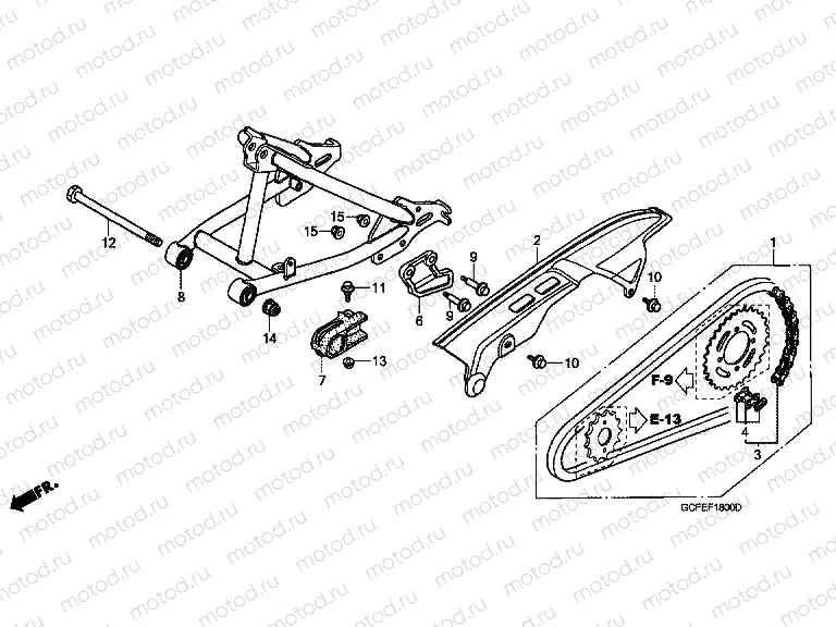 F-18 SWING ARM / CHAIN ​​CABINET