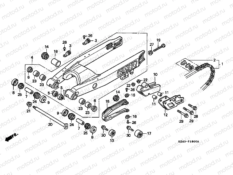 F-18 SWING ARM (CR125RL)