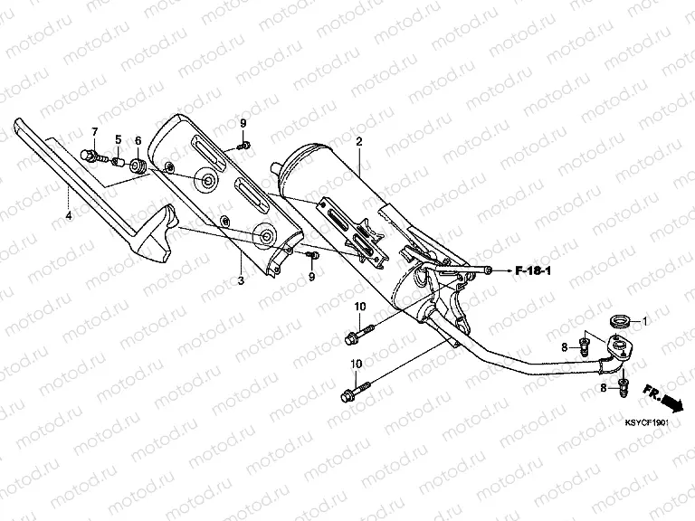 F-19-1 EXHAUST DRUM (SC125A)