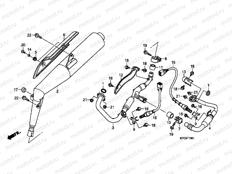 F-19-1 EXHAUST DRUM (XL125V7 / 8)