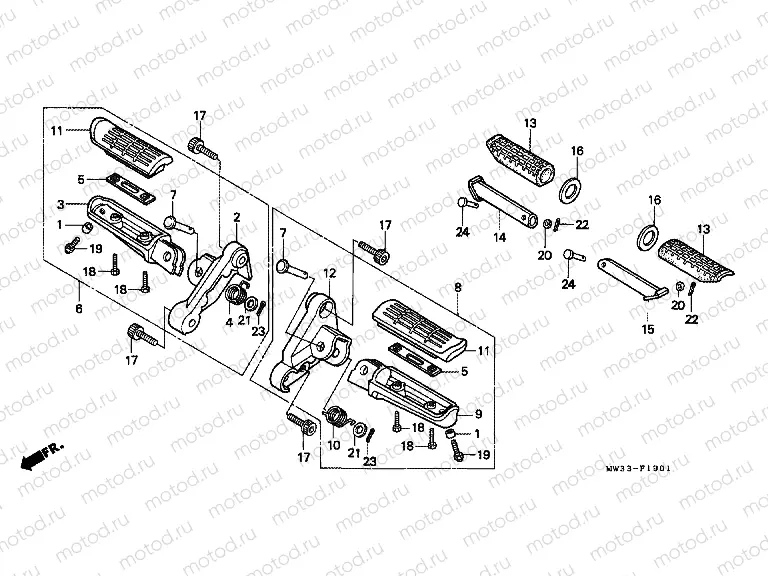 F-19-1 FOOTREST (CB750F2)
