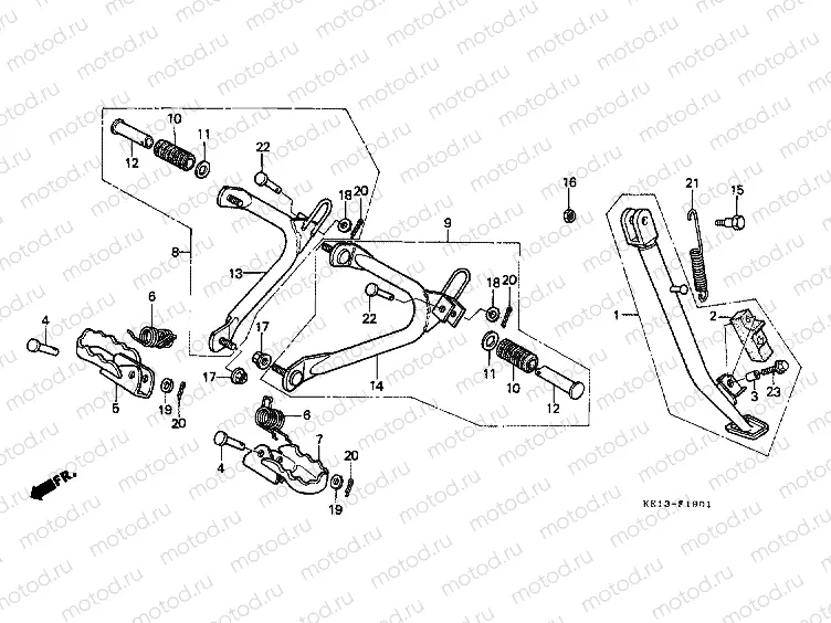 F-19-1 FOOTREST / SUPPORT (2)